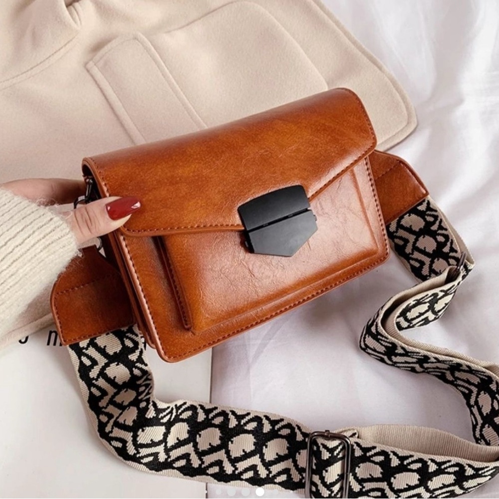 Brown and Cream Crossbody Bag Set